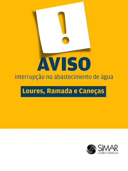 Água vai faltar em Loures, Ramada e Caneças esta quinta-feira